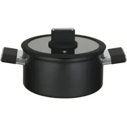 KHG Fleischtopf   ¦ schwarz ¦ Aluminium ¦ Maße (cm): H: 10,5  Ø: 20