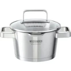 Meisterkoch Bratentopf  KONUS ¦ silber ¦ Edelstahl ¦ Maße (cm): H: 9,5  Ø: 16