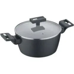 Berndes Kochtopf  b.clever ¦ schwarz ¦ Aluminium ¦ Maße (cm): H: 9,8  Ø: 20