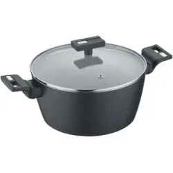 Berndes Kochtopf  b.clever ¦ schwarz ¦ Aluminium ¦ Maße (cm): H: 11,8  Ø: 24