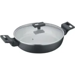 Berndes Servierpfanne  b.clever ¦ schwarz ¦ Aluminium ¦ Maße (cm): H: 5,5  Ø: 24