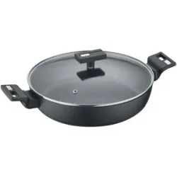 Berndes Servierpfanne  b.smart ¦ schwarz ¦ Aluminium ¦ Maße (cm): H: 6,5  Ø: 28