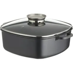 KHG Schmortopf aus Aluguss   ¦ schwarz ¦ Aluminium-Guss ¦ Maße (cm): B: 28 H: