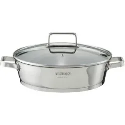 Meisterkoch Servierpfanne OMNI 28 cm   ¦ Edelstahl,Glas ¦ Maße (cm): H: 7  Ø: 28