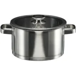 Meisterkoch Kochtopf  TRIBUS ¦ silber ¦ Edelstahl ¦ Maße (cm): H: 13,5  Ø: 24