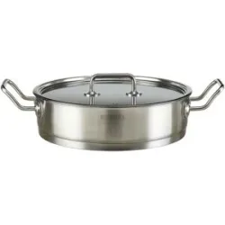Meisterkoch Servierpfanne 28 cm  MODUS ¦ silber ¦ Edelstahl ¦ Maße (cm): H: 7