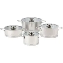Berndes Topfset  8-teilig  Millesima ¦ silber ¦ Edelstahl