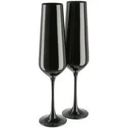 Peill+Putzler Sektkelch 200 ml  2er Set  Las Vegas ¦ schwarz ¦ Maße (cm): H: 25