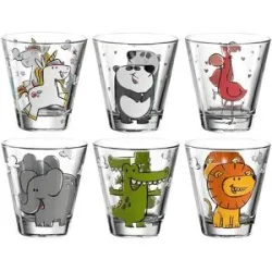 LEONARDO Kinderbecher  6er-Set  Bambini ¦ transparent/klar ¦ Glas ¦ Maße (cm):