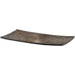Höffner Deko Teller  Circle ¦ braun ¦ Polyresin (Kunstharz) ¦ Maße (cm): B: 41 H: 5 T: