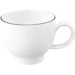Seltmann Weiden Tasse  Lido Black Line ¦ weiß ¦ Porzellan
