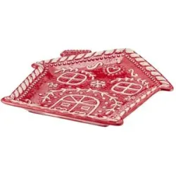 HOME STORY Servierplatte Haus   ¦ rot ¦ Dolomite ¦ Maße (cm): B: 23 H: 2,5 T: