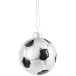HOME STORY Weihnachtsbaumschmuck Fußball   ¦ silber ¦ Glas,Aluminium Ø: 6.8