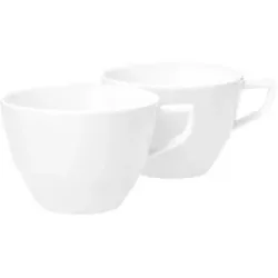JOOP! Tasse 2er-Set   ¦ weiß ¦ Porzellan ¦ Maße (cm): H: 6,5  Ø: 9.3