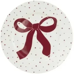 Höffner Teller Schleife   ¦ rosa/pink ¦ Porzellan ¦ Maße (cm): H: 1,7  Ø: 21