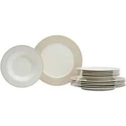 Ritzenhoff & Breker Tafelservice  12-teilig  GEO ¦ beige ¦ Porzellan