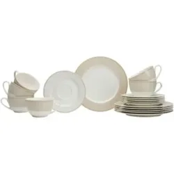 Ritzenhoff & Breker Kaffeeservice  18-teilig  GEO ¦ beige ¦ Porzellan
