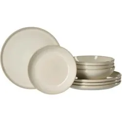 Ritzenhoff & Breker Tafelservice  8-teilig  Olivia ¦ beige ¦ Steinzeug/Steingut