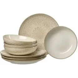 Ritzenhoff & Breker Tafelservice  8-teilig  Omara ¦ beige ¦ Steinzeug/Steingut