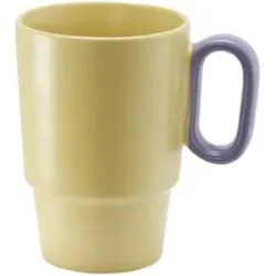 KHG Kaffeebecher   ¦ gelb ¦ Steinzeug/Steingut ¦ Maße (cm): H: 12  Ø: 8.5
