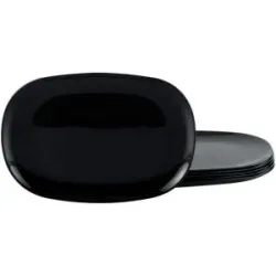 CreaTable Servierteller  Italien ¦ schwarz ¦ Glas ¦ Maße (cm): B: 36,5 H: 10