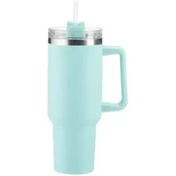KHG Thermobecher   ¦ türkis/petrol ¦ Edelstahl,Kunststoff ¦ Maße (cm): H: 27  Ø: