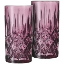 Nachtmann Longdrinkgläser 2er Set Noblesse ¦ rosa/pink ¦ Glas ¦ Maße (cm): B:
