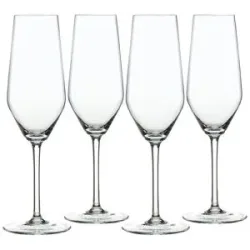 Spiegelau Champagnerflöten 4er Set Style ¦ transparent/klar ¦ Glas ¦ Maße (cm):