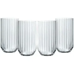 Spiegelau Longdrinkgläser 4er Set Linear ¦ transparent/klar ¦ Glas