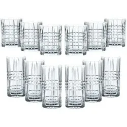 Nachtmann Gläserset 12er Set Highland Square ¦ transparent/klar ¦ Glas