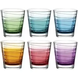 LEONARDO 6er-Gläserset  Vario Struttura ¦ mehrfarbig ¦ Glas ¦ Maße (cm): B: 8,3