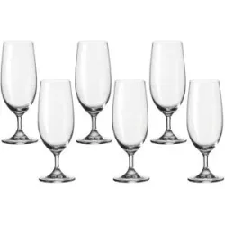 LEONARDO 6er-Gläserset  Daily ¦ transparent/klar ¦ Glas ¦ Maße (cm): B: 7 H: 19