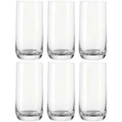 LEONARDO 6er-Gläserset  Daily ¦ transparent/klar ¦ Glas ¦ Maße (cm): B: 6,2 H:
