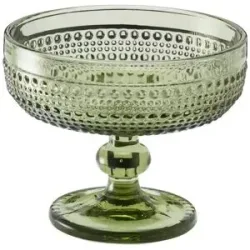 Höffner Eisschale   ¦ grün ¦ Glas ¦ Maße (cm): H: 10  Ø: 11.5