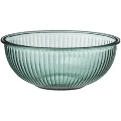 Höffner Rührschüssel   ¦ grün ¦ Glas ¦ Maße (cm): H: 10,7  Ø: 26.5