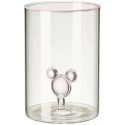 Disney Glas mit 3D Mickey   ¦ rosa/pink ¦ Glas ¦ Maße (cm): H: 10,5  Ø: 7.4