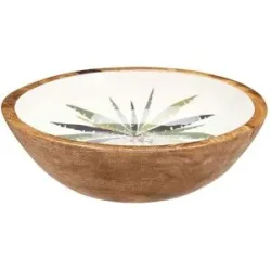 Höffner Deko Schale Palme   ¦ holzfarben ¦ Massivholz ¦ Maße (cm): B: 24 H: 5 T: 24.0
