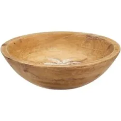 Höffner Deko Schale Palme   ¦ holzfarben ¦ Massivholz ¦ Maße (cm): B: 23 H: 6 T: 23.0