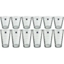 LEONARDO Becherset  Onda ¦ transparent/klar ¦ Glas ¦ Maße (cm): B: 25,4 H: 17,5