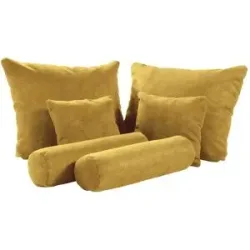 meinBett Deko-Kissenset  6-teilig  Pembroke ¦ gelb ¦ Maße (cm): B: 90 H: 80 T: