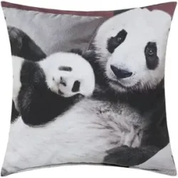 Höffner Dekokissen  Panda ¦ grau ¦ Maße (cm): B: 45 T: 15.0