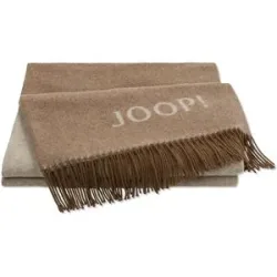 JOOP! Plaid Fine Doubleface   ¦ braun ¦ Wollmix ¦ Maße (cm): B: 130 H: 1