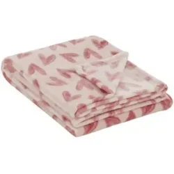 como Plaid  Herzen ¦ rosa/pink ¦ Synthetik ¦ Maße (cm): B: 130