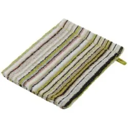 como Waschhandschuh  Jacquard Streifen ¦ gelb ¦ Maße (cm): B: 16