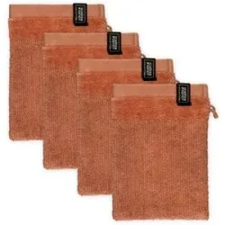 SCHÖNER WOHNEN Kollektion Waschhandschuh 4er-Set   ¦ rot ¦ Maße (cm): B: 16 H: