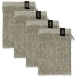 SCHÖNER WOHNEN Kollektion Waschhandschuh 4er-Set   ¦ creme ¦ Maße (cm): B: 16 H: