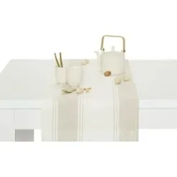 HOME STORY Tischläufer  Maritim Living ¦ beige ¦ Leinen ¦ Maße (cm): B: 40