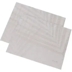 JOOP! Platzset 2er-Set Leaf   ¦ weiß ¦ Naturfaser ¦ Maße (cm): B: 48 H: 1