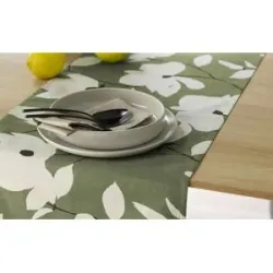 SCHÖNER WOHNEN Kollektion Tischläufer  SW-Fleur ¦ grün ¦ 100% Baumwolle ¦ Maße