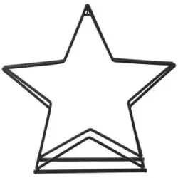 Höffner Kaminholzregal Stern   ¦ schwarz ¦ Maße (cm): B: 64 H: 62,5 T: 20.0